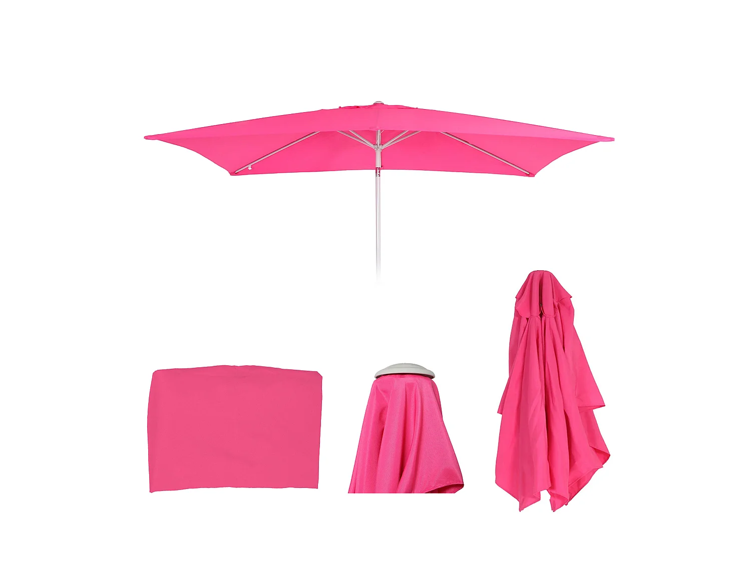 Toile de rechange pour parasol Castellammare,  rose
