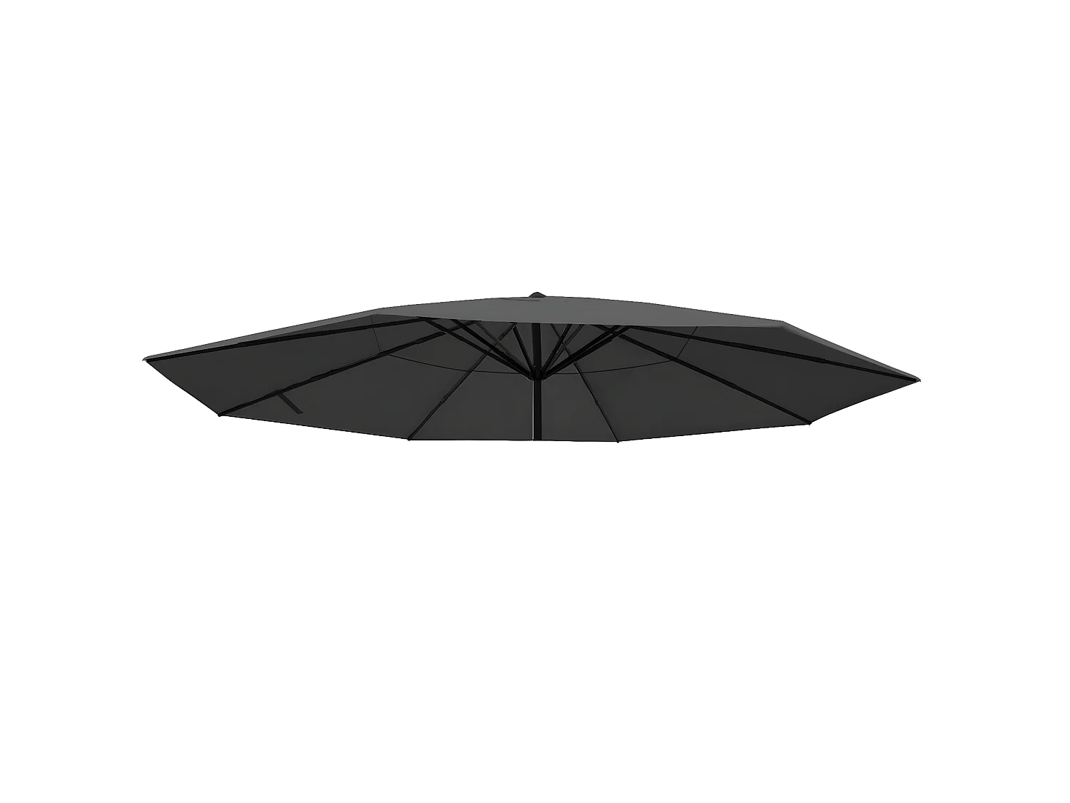 Toile de rechange pour parasol Carpi Pro Ø 5m,  anthracite