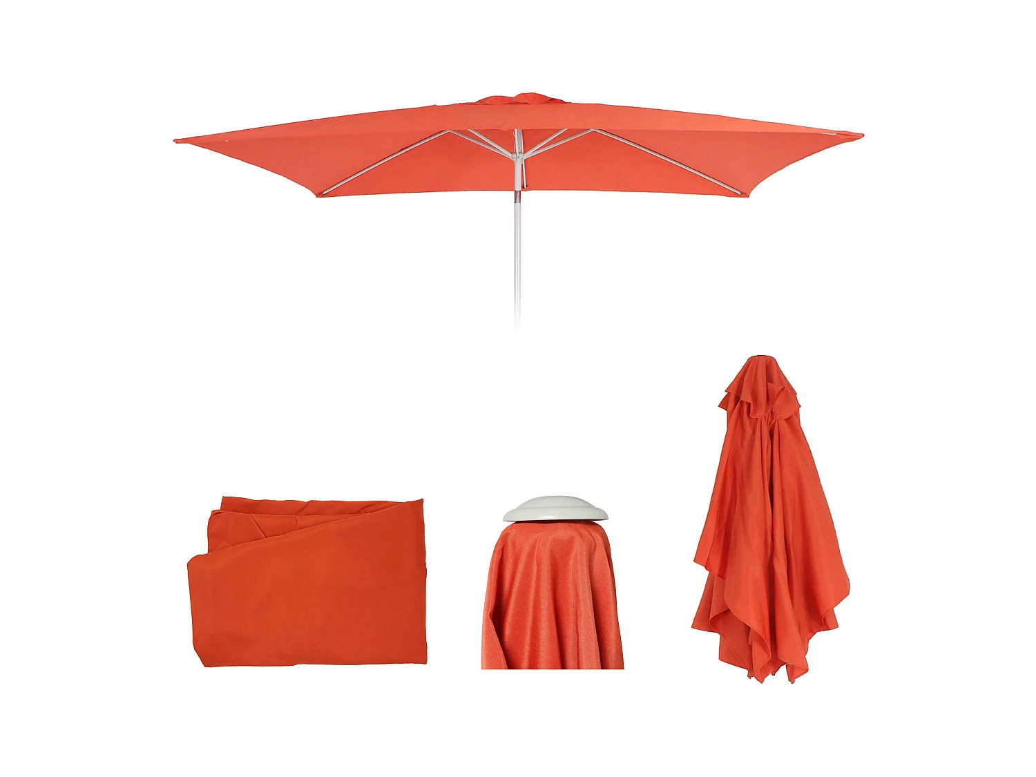 Toile de rechange pour parasol Castellammare,  terre cuite