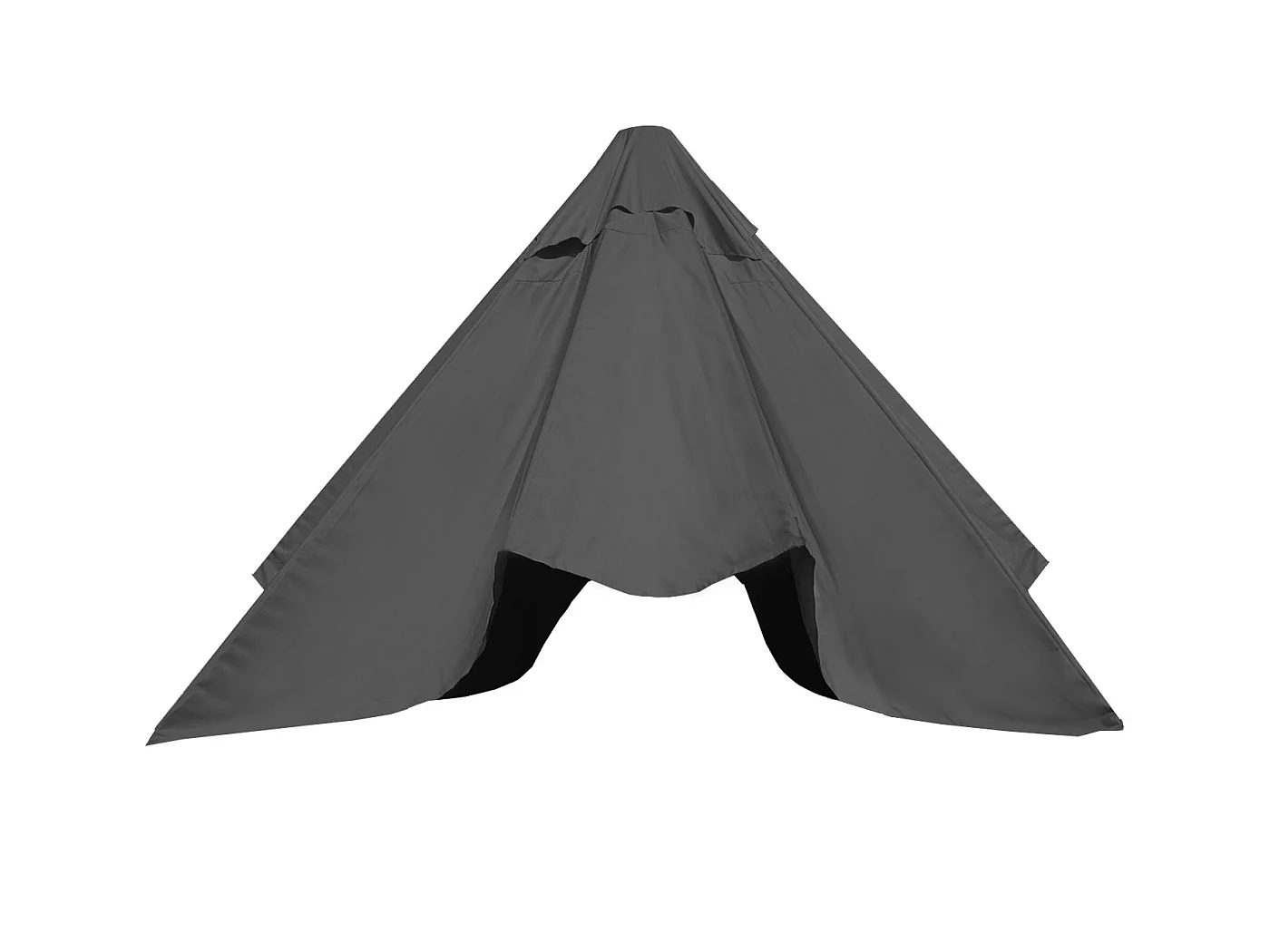 Toile de rechange pour parasol MCW-D20 5x5m,  anthracite