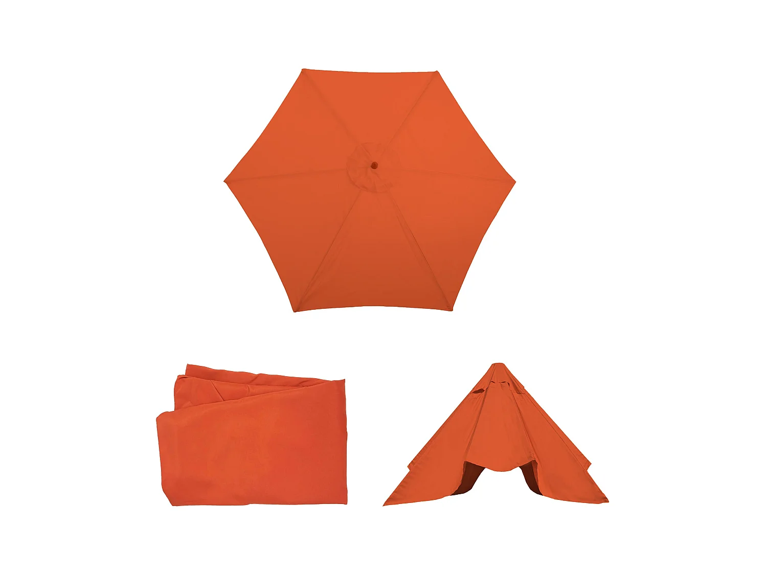 Toile de rechange pour parasol Lisbonne III run,  terracotta