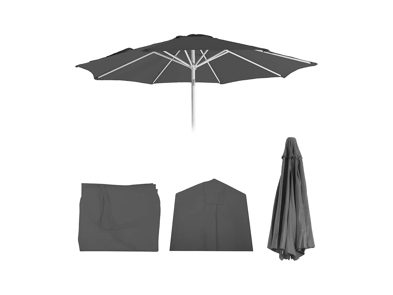 Toile de rechange pour parasol Asti II,  anthracite