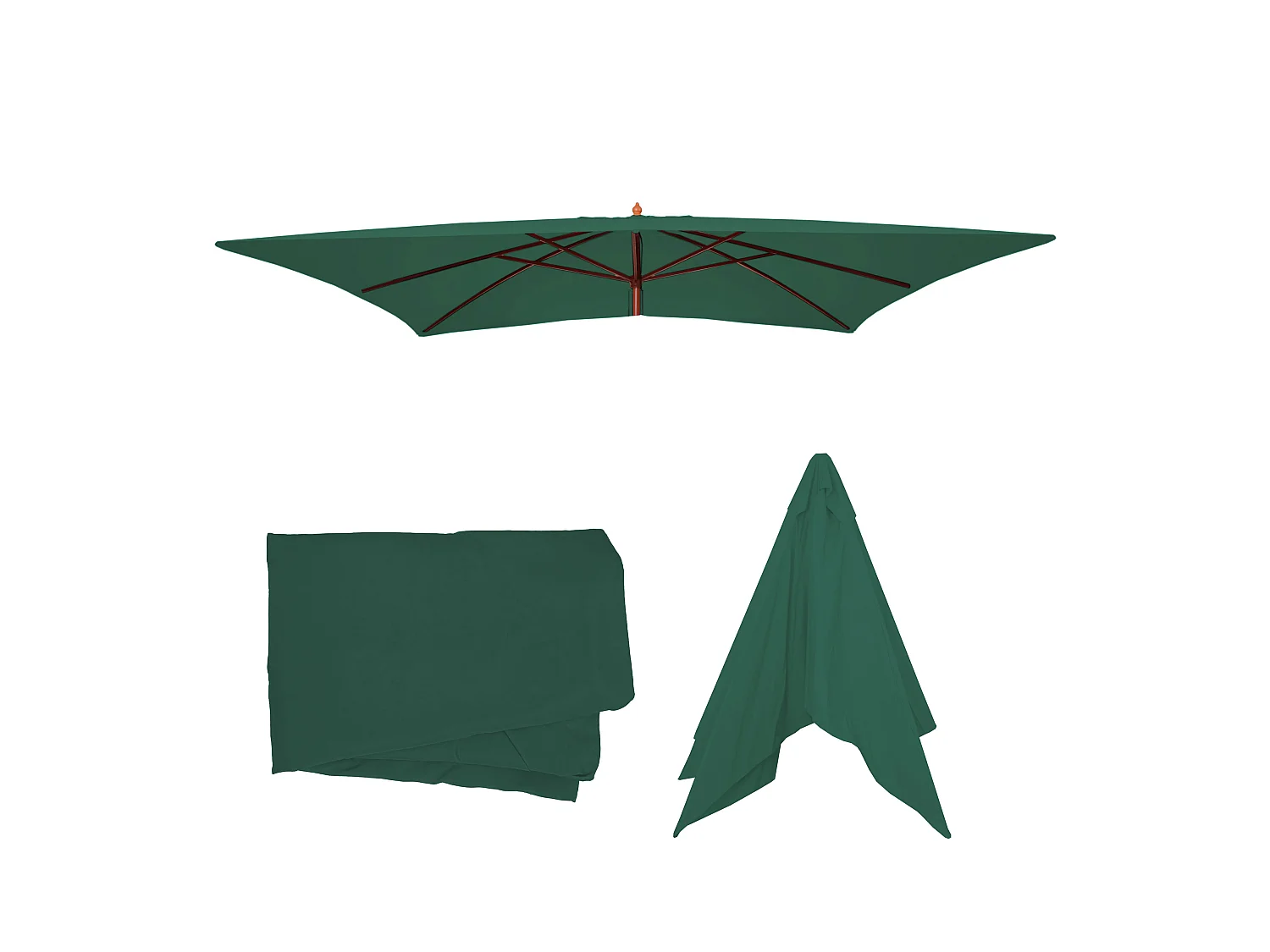 Toile de rechange pour parasol Lisbonne II,  vert