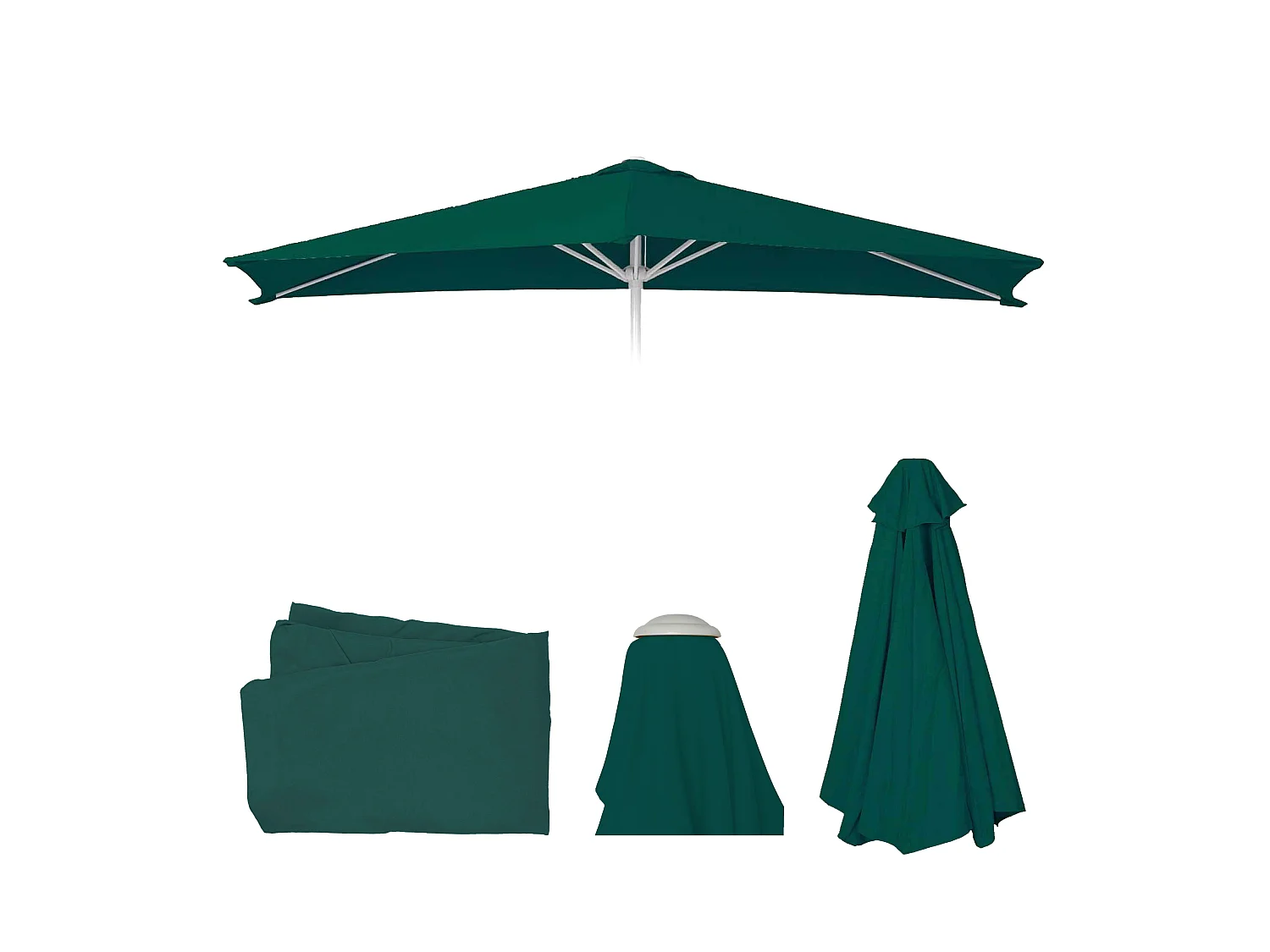 Toile de rechange pour parasol Castellammare,  vert