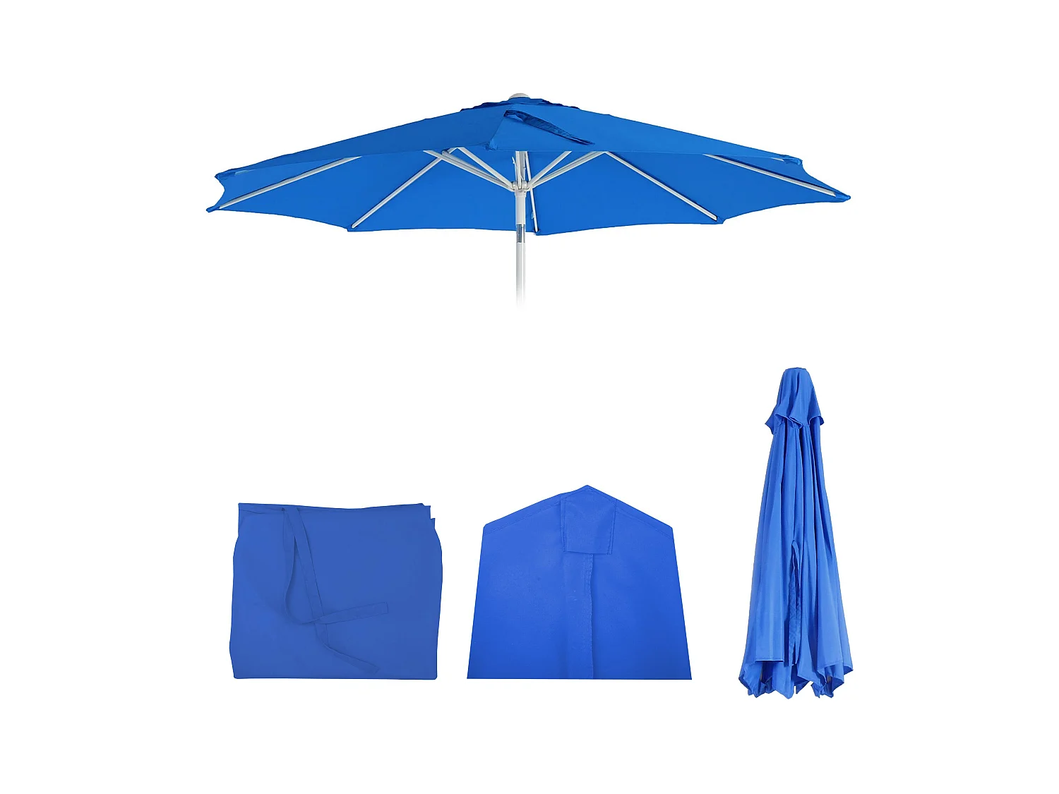Toile de rechange pour parasol Asti II,  bleu