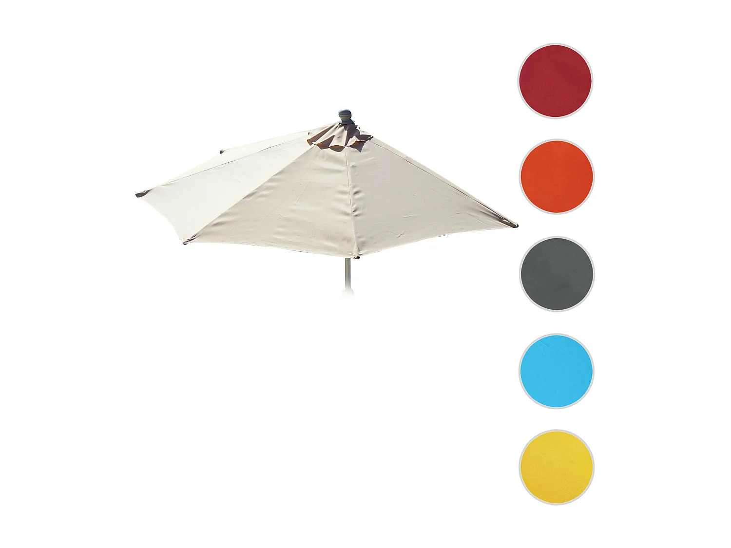 Housse pour parasol semi-circulaire Lorca,  crème