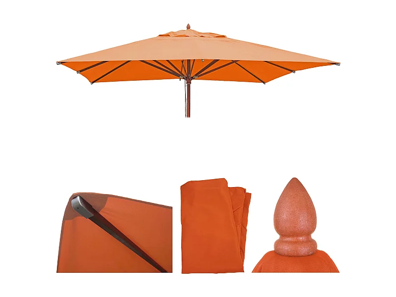 Wymienny pokrowiec na parasol MCW-C57 II,  terakota