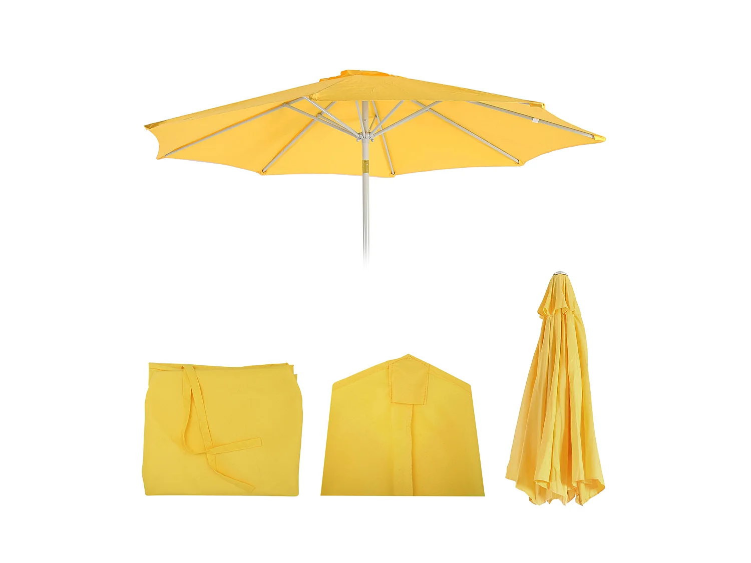Toile de rechange pour parasol Asti Ø 3m,  jaune