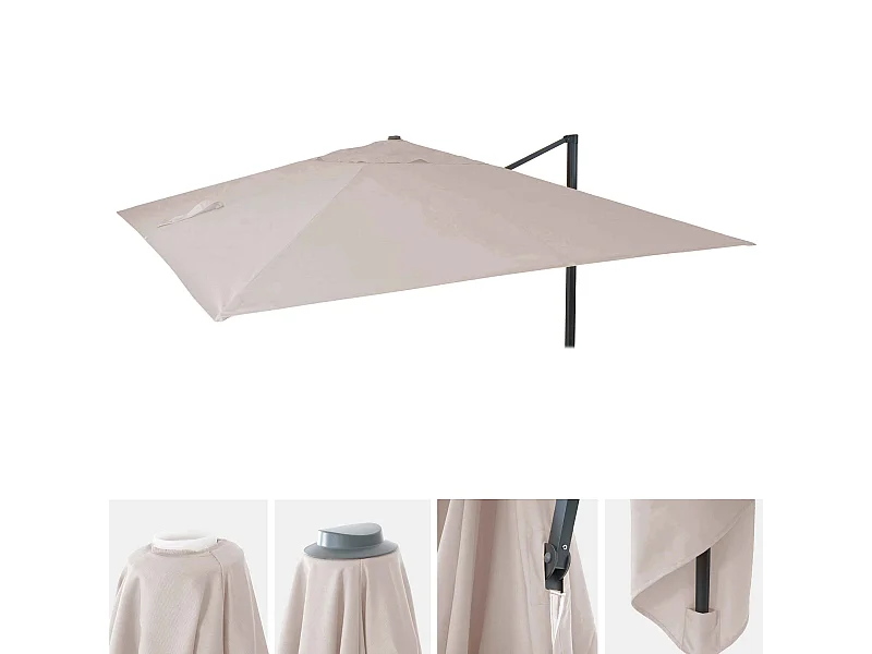 Cobertura de substituição para o guarda-chuva MCW-A96 III,  cinzento-creme