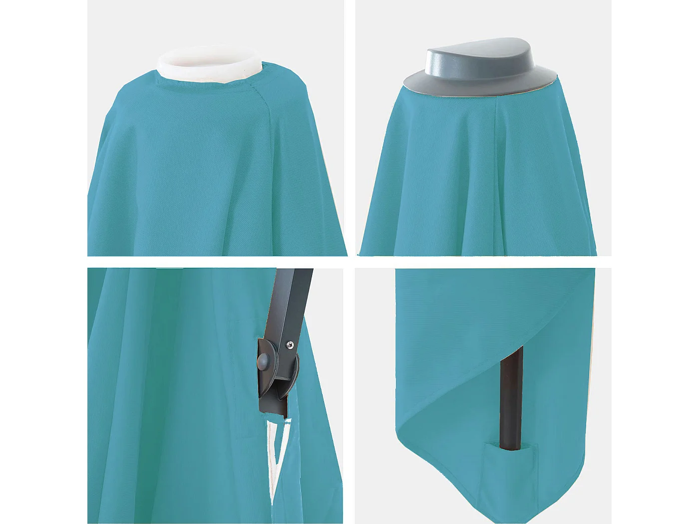 Toile de rechange pour parasol MCW-A96 3x3m,  turquoise