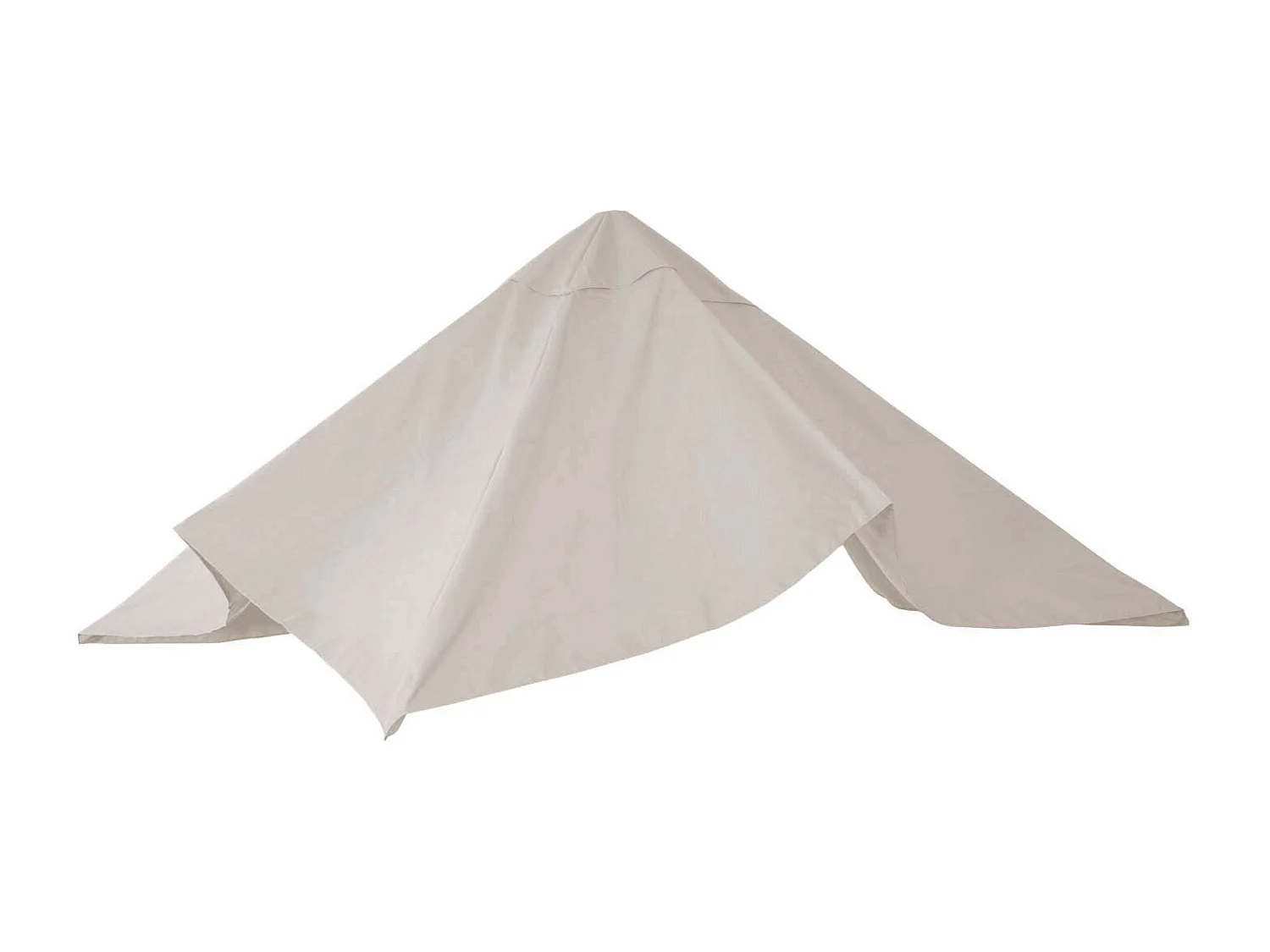 Telo copertura per ombrelloni quadrati decentrati 295x295cm avorio grigio