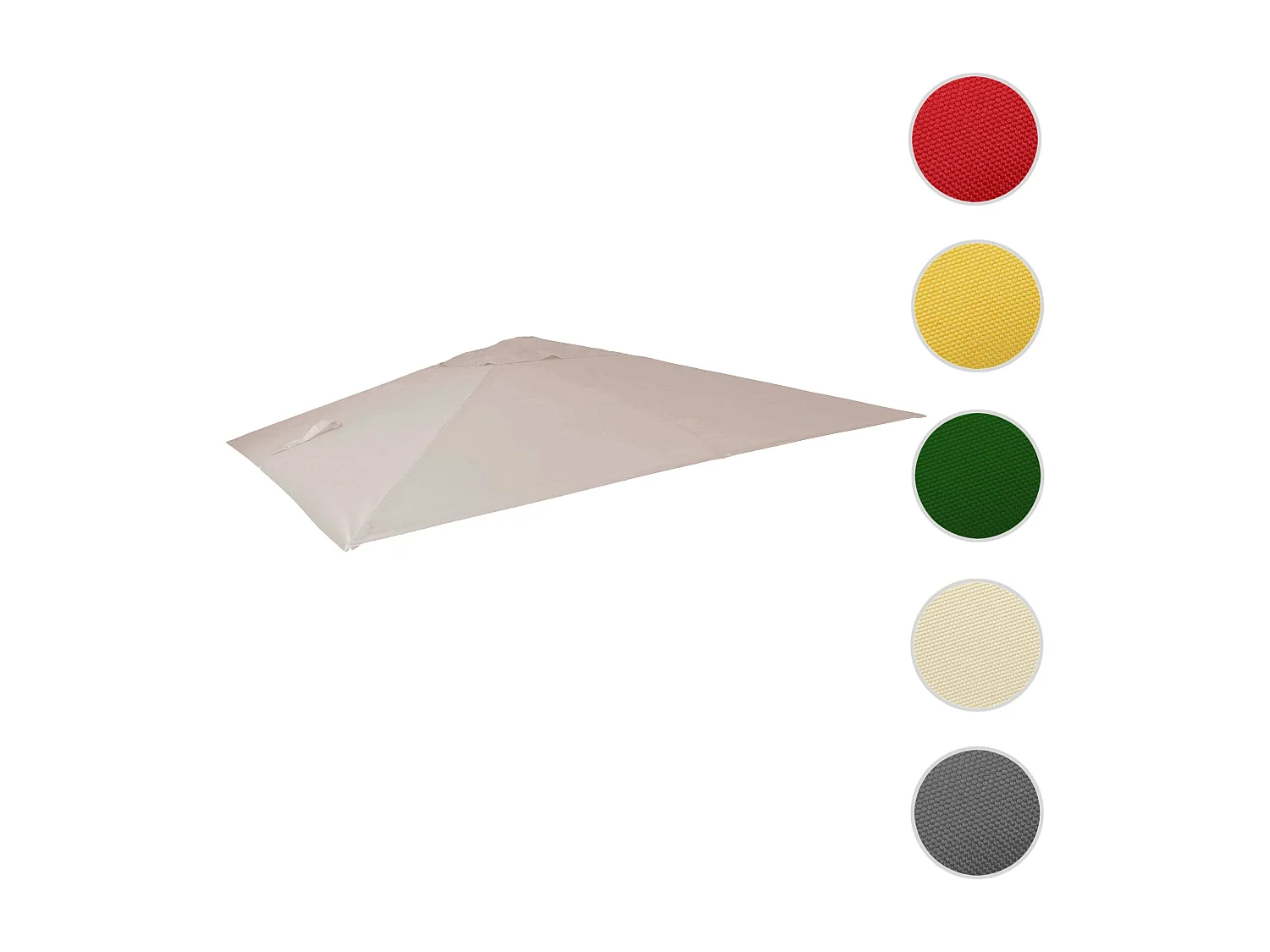 Telo copertura per ombrelloni quadrati decentrati 295x295cm avorio grigio