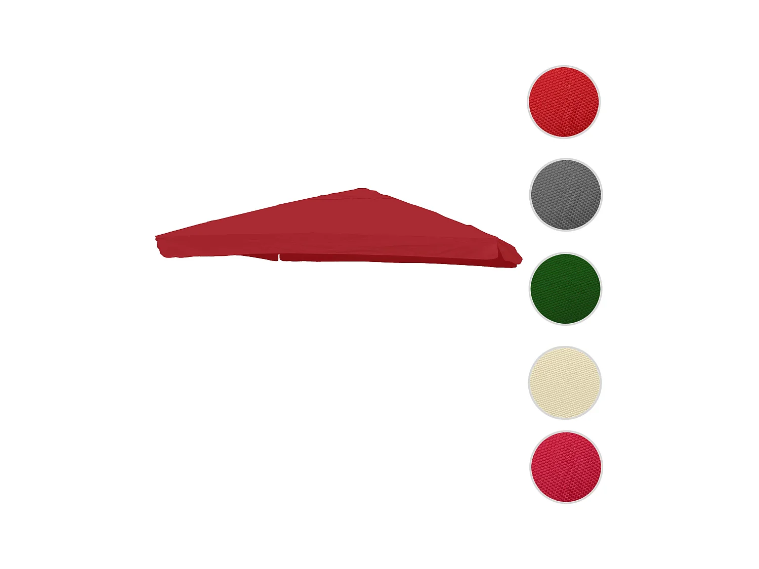 Toile de rechange pour parasol MCW-A96 3,5x3,5m,  bordeaux