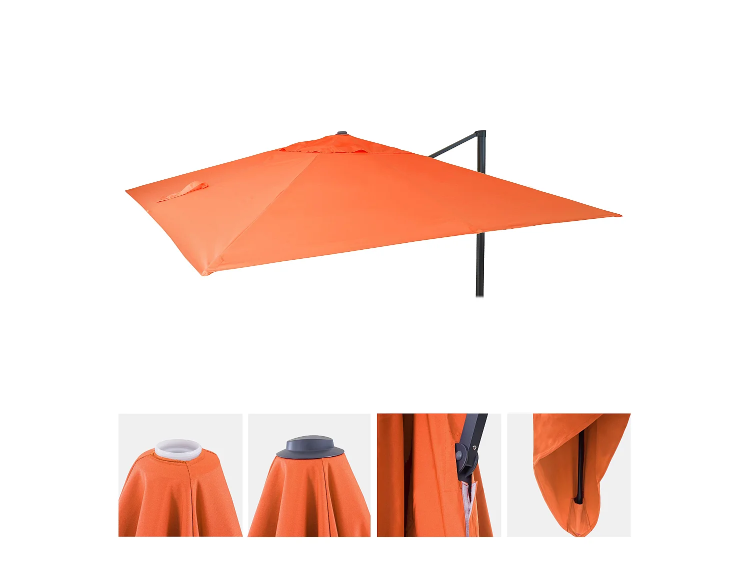 Toile de rechange pour parasol MCW-A96 3x4m,  terrecuite