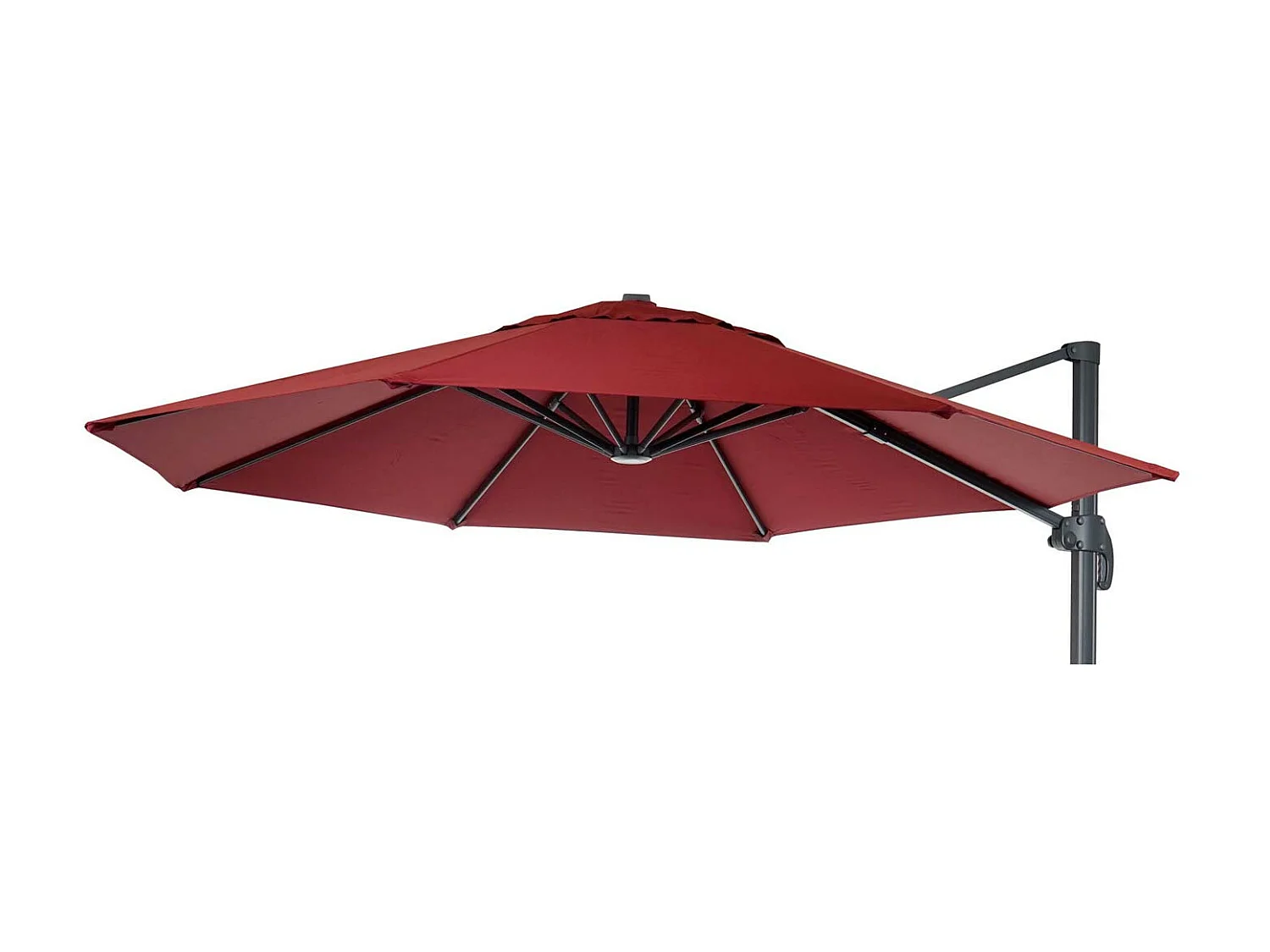 Telo copertura per ombrelloni rotondi decentrati a 8 stecche 3 m tessuto 220g/m² bordeaux