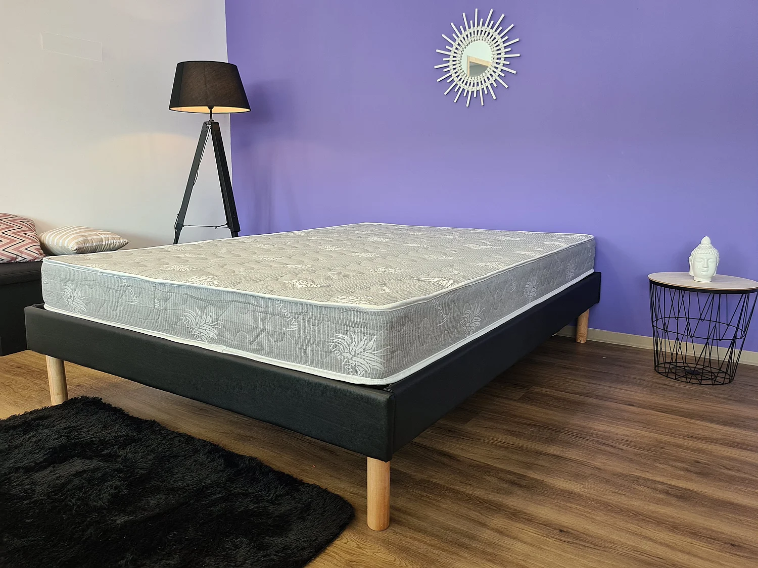 Matelas 160x200 x 19 cm - une Face Soutien Ferme et une Face Soutien Trs Ferme - reference nina - Tissu a