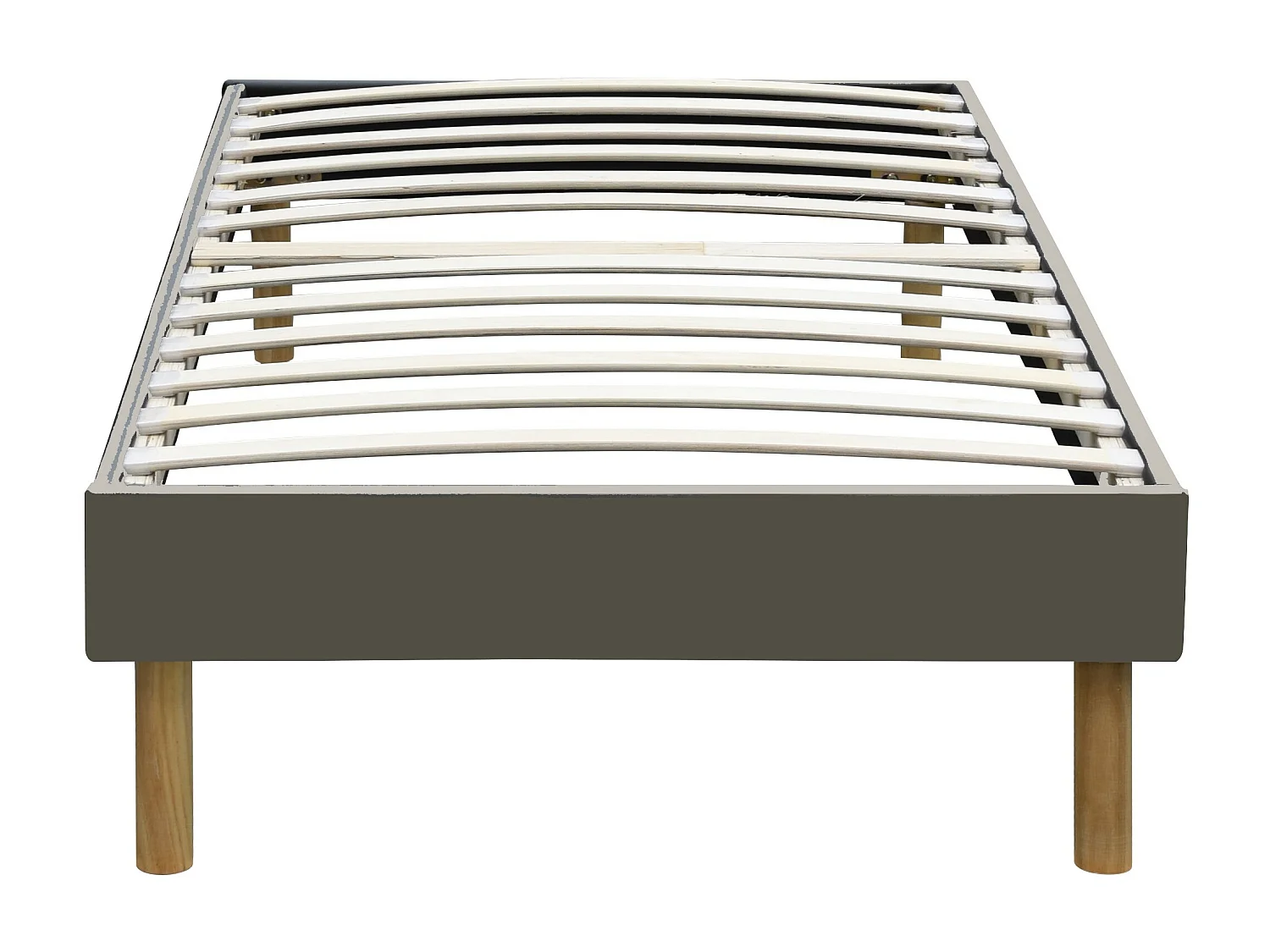 Matelas + sommier gris Alona a Ressorts + Memoire de Forme 80 Kg/m3 - 90x190 Hauteur +/- 25,5 cm - Accueil Moelleux - Soutien Equilibre - 5 Zones de Confort -