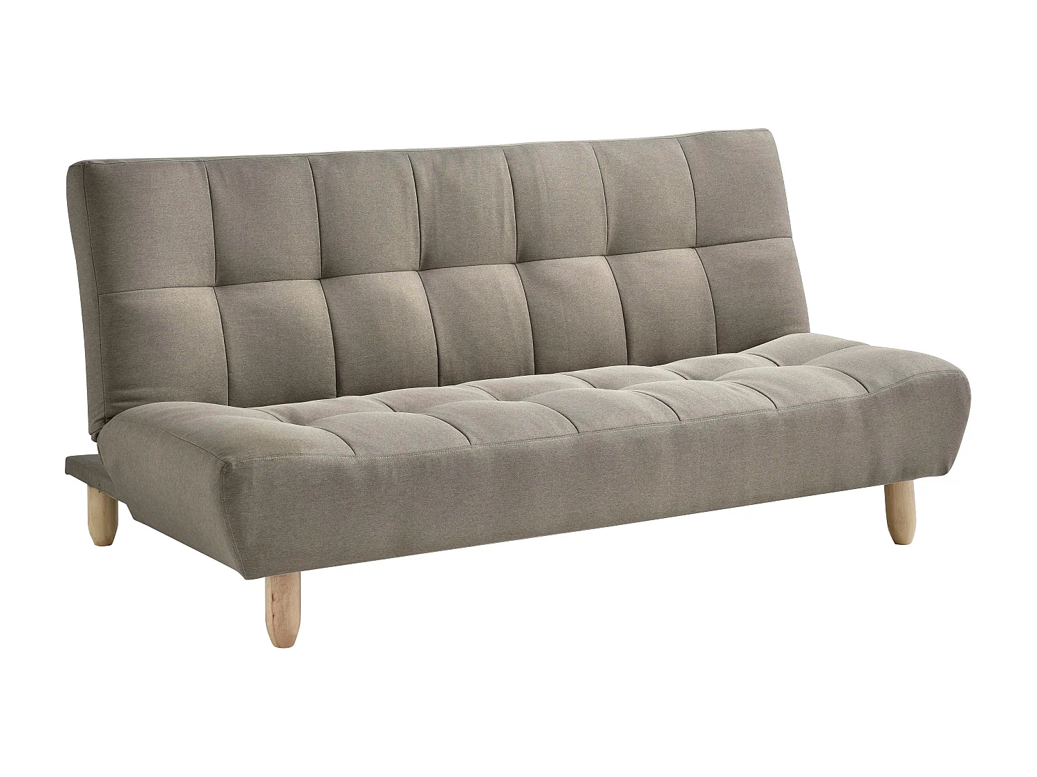 Canapé modulable convertible en tissu taupe ESTEBAN