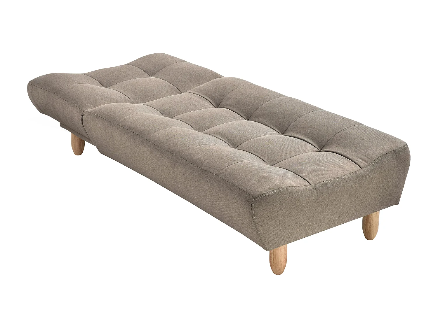 Canapé modulable convertible en tissu taupe ESTEBAN
