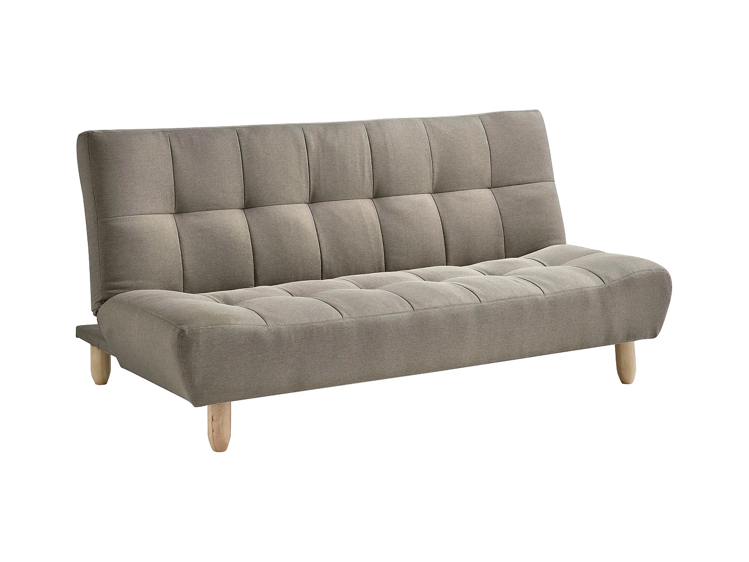 Canapé modulable convertible en tissu taupe ESTEBAN