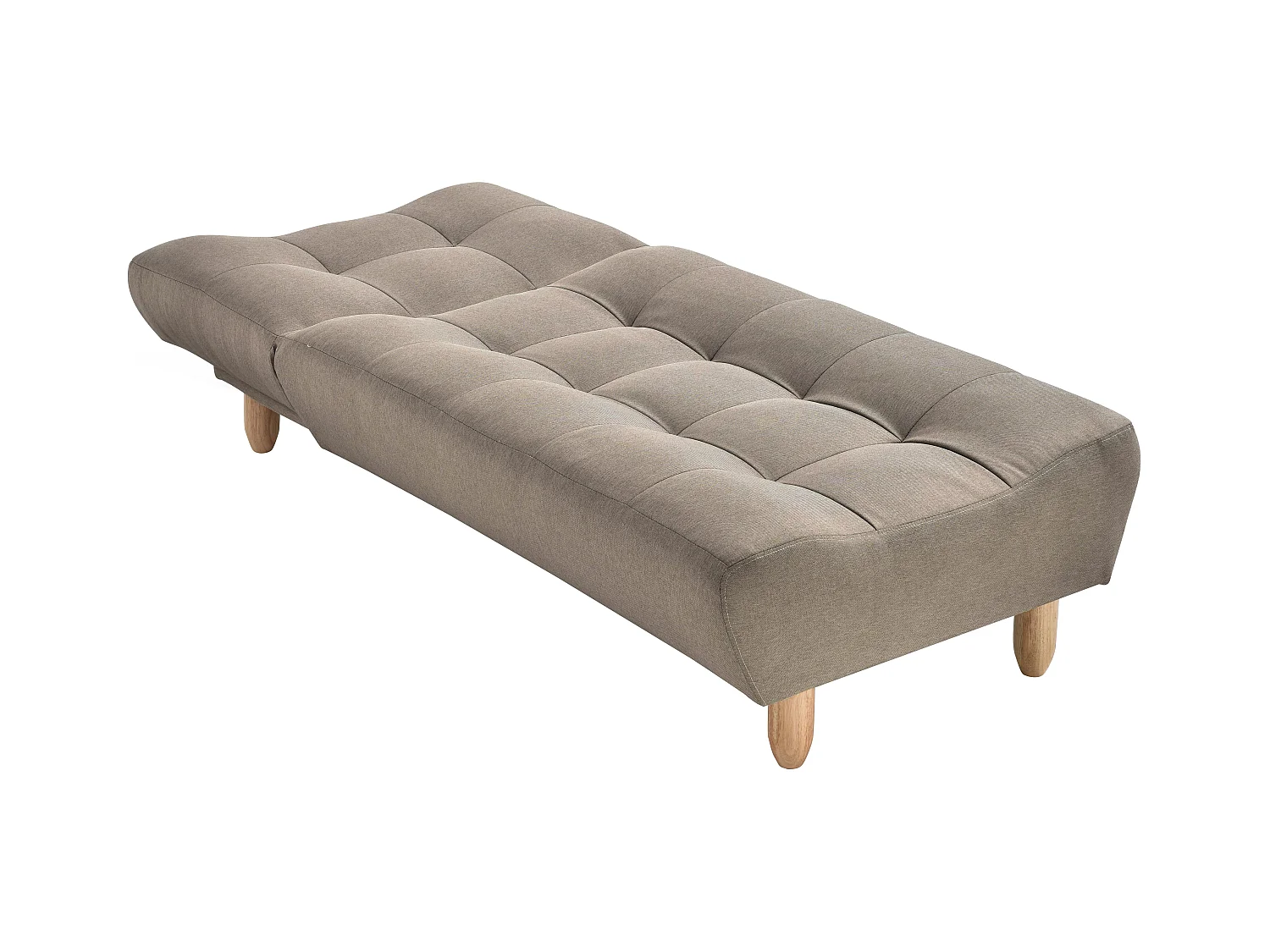 Canapé modulable convertible en tissu taupe ESTEBAN