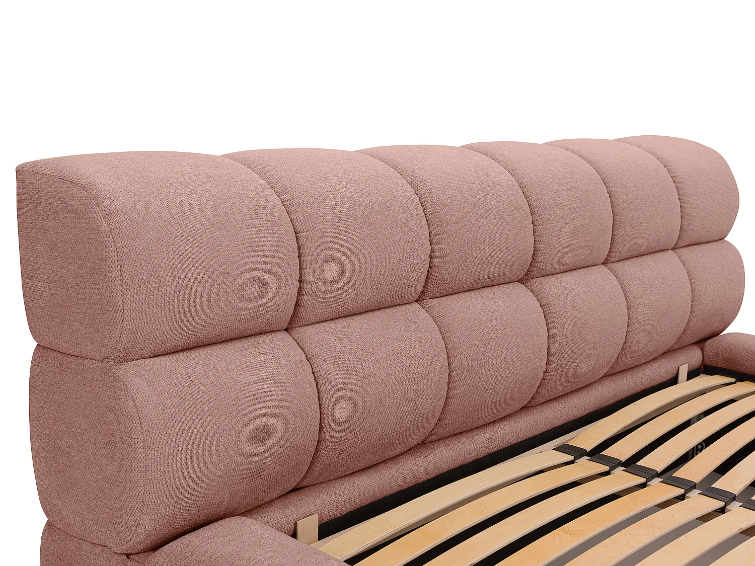 Lit coffre 180 x 200 cm - Tissu - Rose - FORVIK de Pascal Morabito