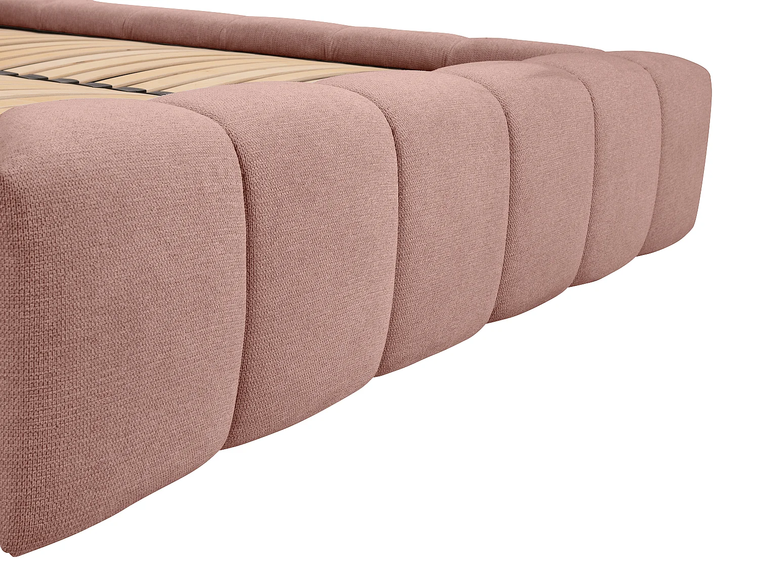 Lit coffre 180 x 200 cm - Tissu - Rose - FORVIK de Pascal Morabito