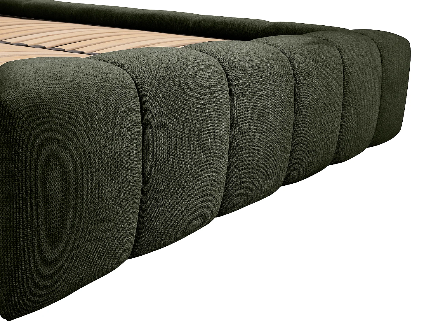 Lit coffre 180 x 200 cm - Tissu - Vert - FORVIK de Pascal Morabito