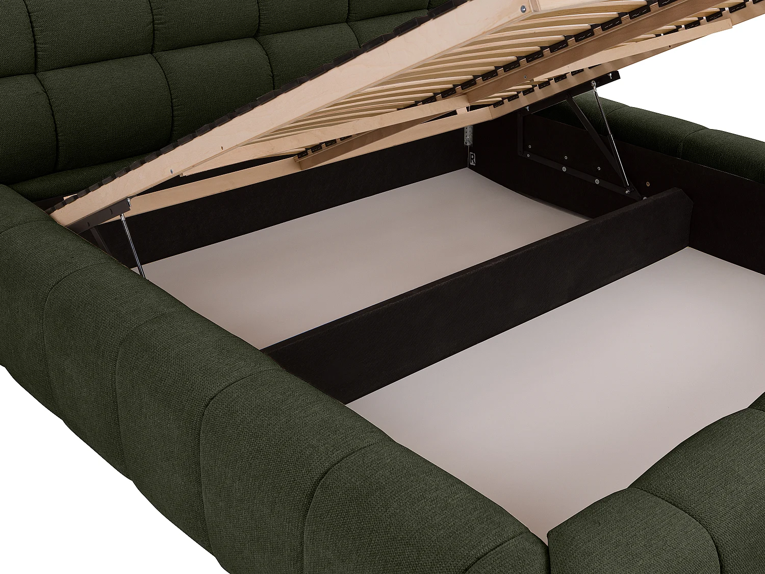 Lit coffre 180 x 200 cm - Tissu - Vert - FORVIK de Pascal Morabito