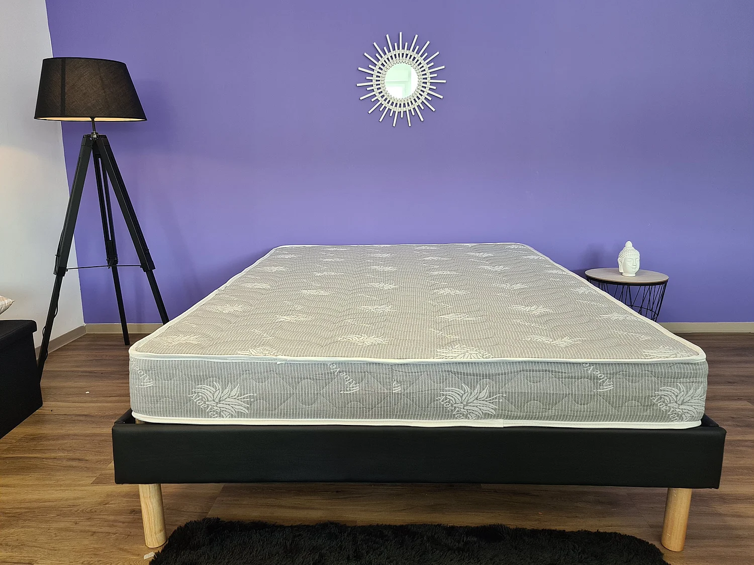 Matelas 70x190x18cm+alèse+oreiller Visco-une Face Soutien Ferme Et Une Face Soutien Tres Ferme