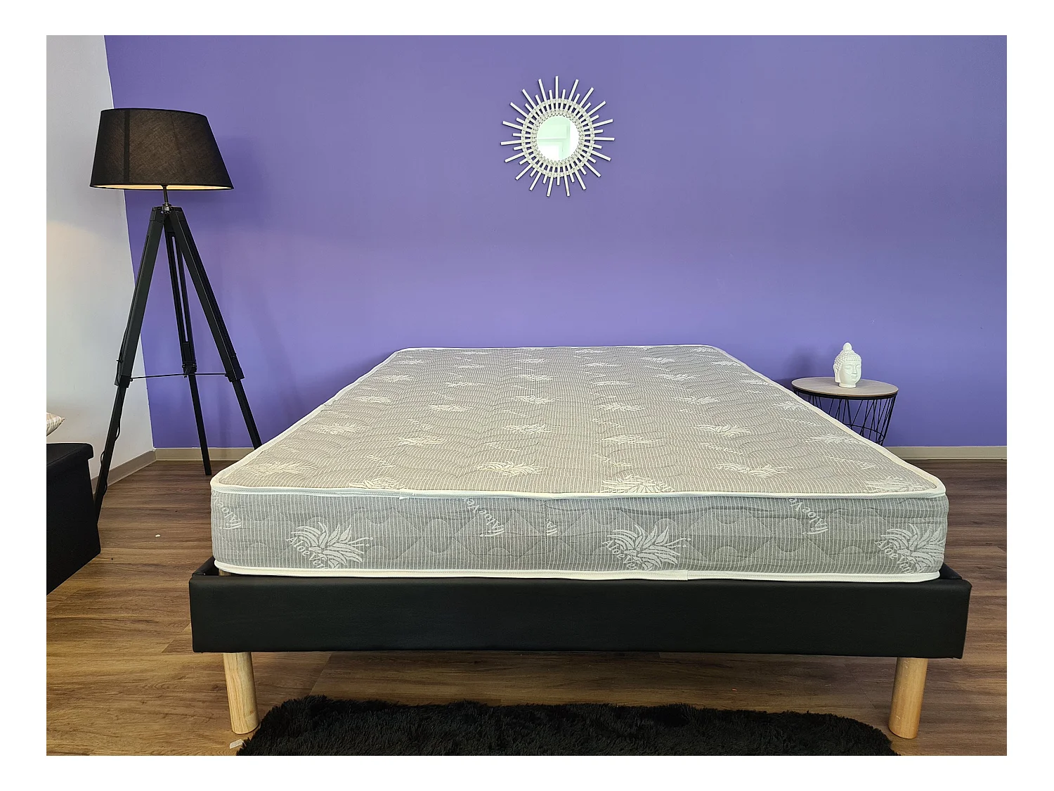 Matelas  Alse 80x200 x 18 cm - une Face Soutien Ferme et une Face Soutien Tres Ferme - reference nina - Tissu a l
