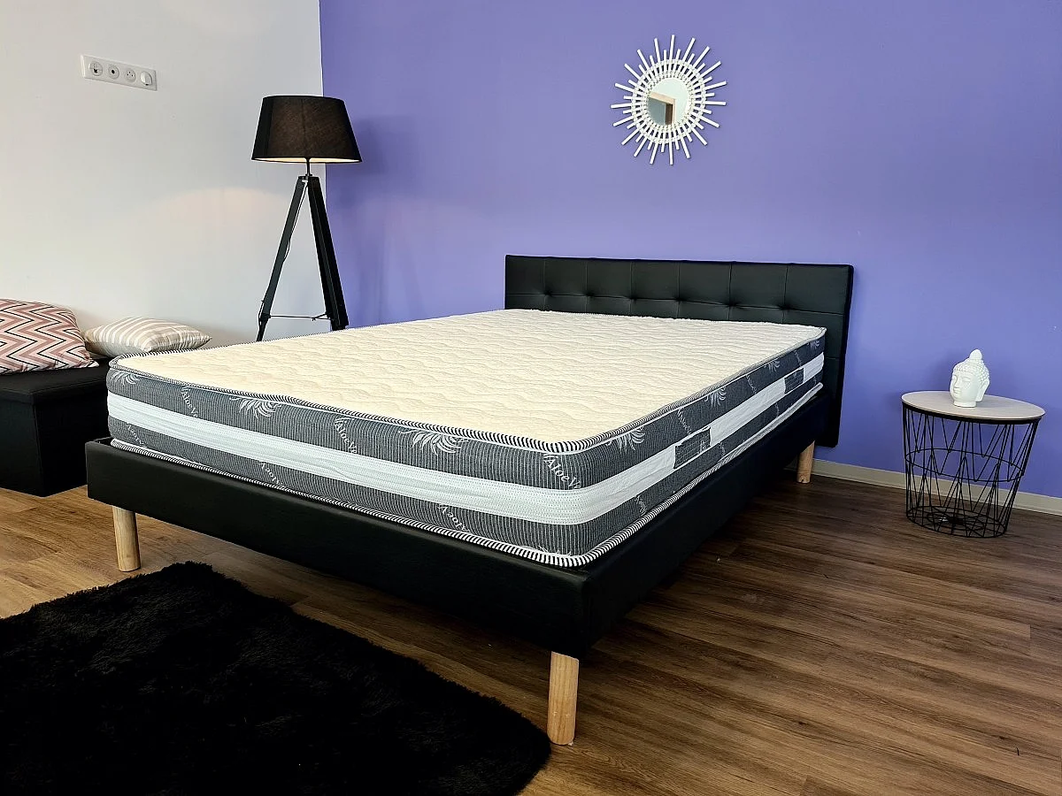 Lot de 2 Matelas s 80x200 x 22 cm  2 Oreillers Mmoire  2 Alses - Ferme - Face Hiver Laine - Ame Pol