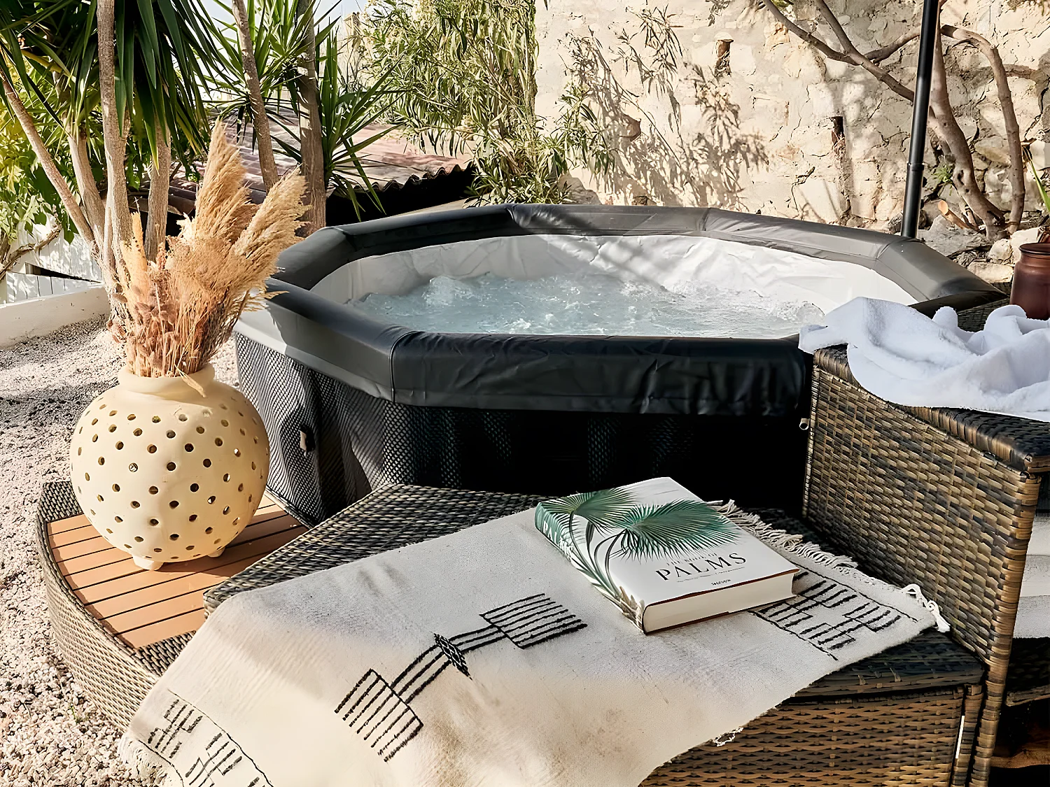 Spa Netspa Semi-Rigid Octogonal Octopus 4+2 Places 1000l 193x73cm + Mobiliar - Portable Heizung/Filtration