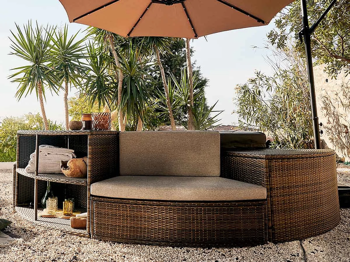 Spa Netspa Octopus ottagonale semirigida 4+2 posti 1000l 193x73cm + mobili - Riscaldamento/Filtrazione portatile