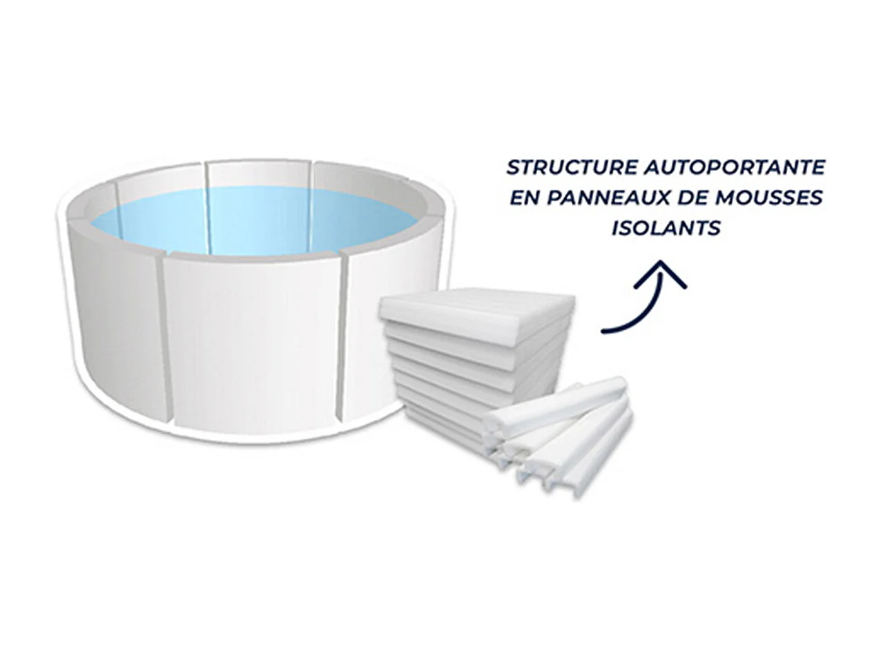 Spa portable semi-rigide Vita Premium rond Bulles 4-6 places - Netspa