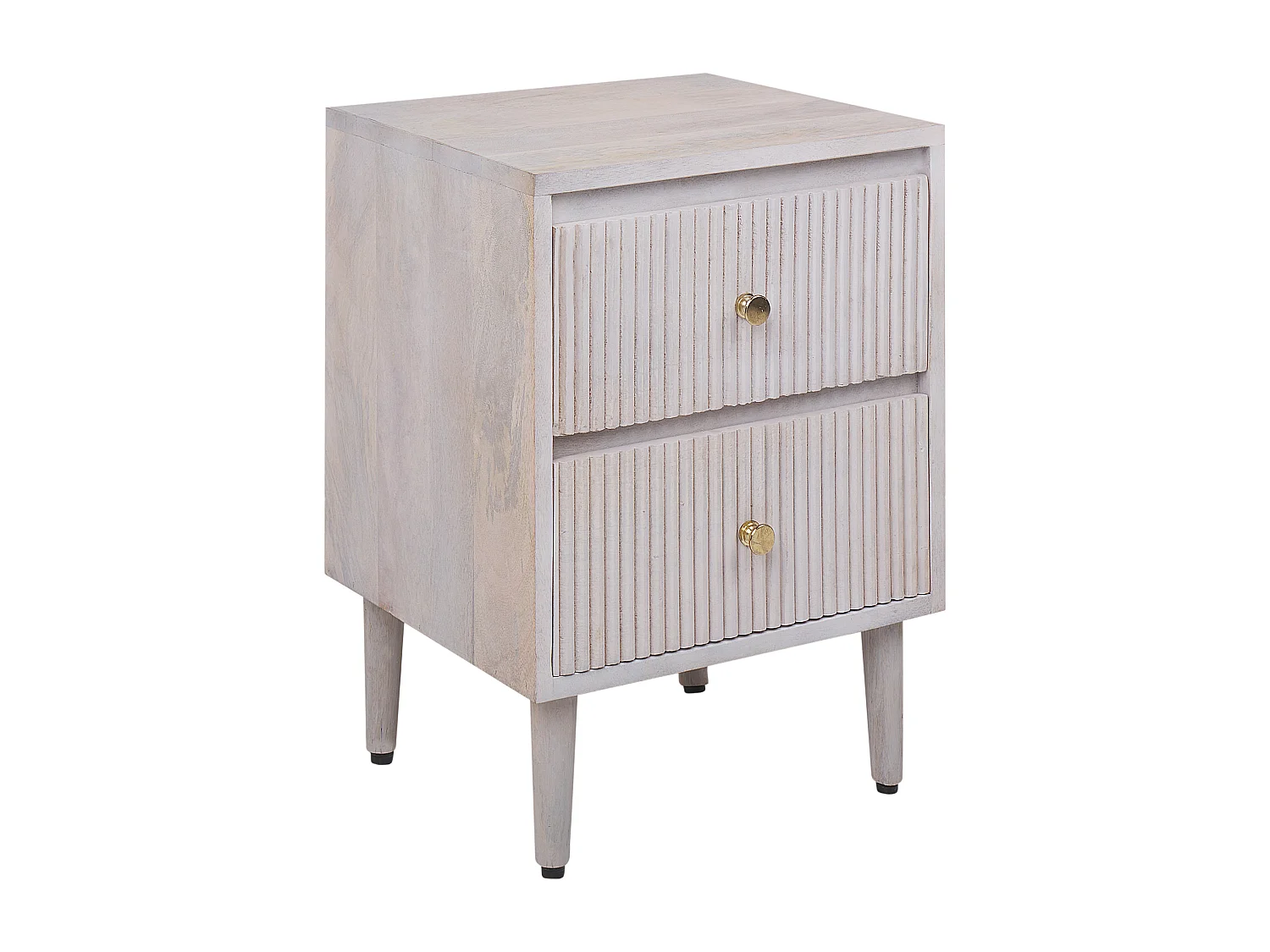 Nachtkastje mangohout wit MARIETTA