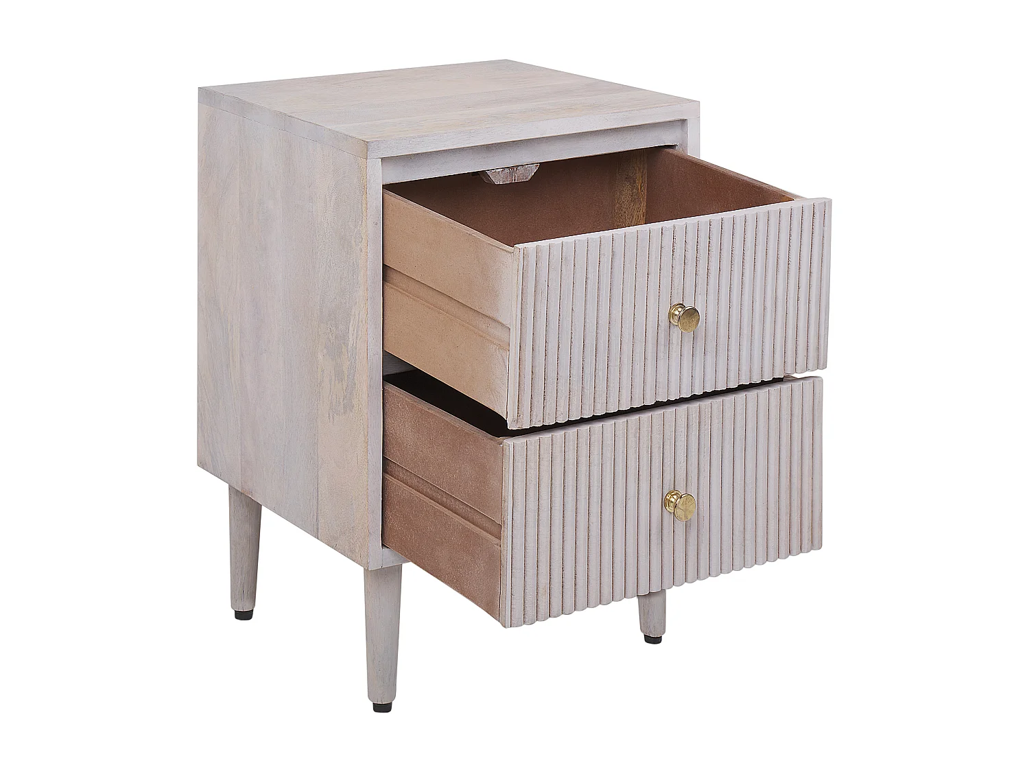 Nachtkastje mangohout wit MARIETTA