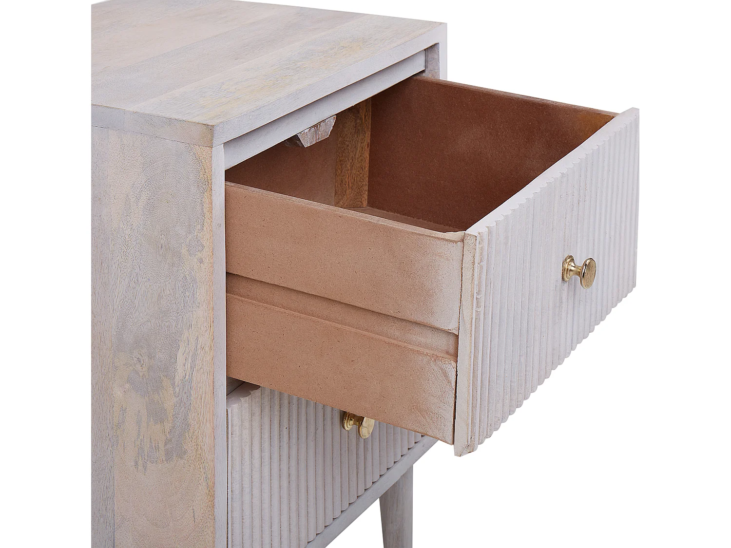 Nachtkastje mangohout wit MARIETTA