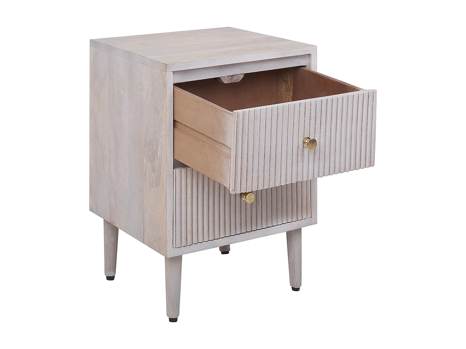 Nachtkastje mangohout wit MARIETTA