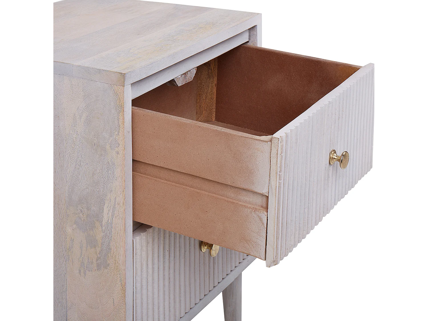 Nachtkastje mangohout wit MARIETTA