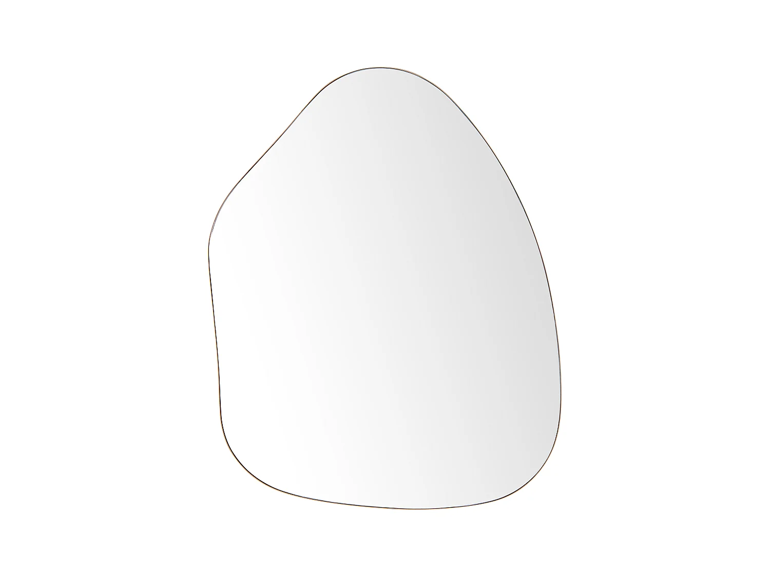 Miroir PUTEAUX 70 cm 92 cm Métal Doré