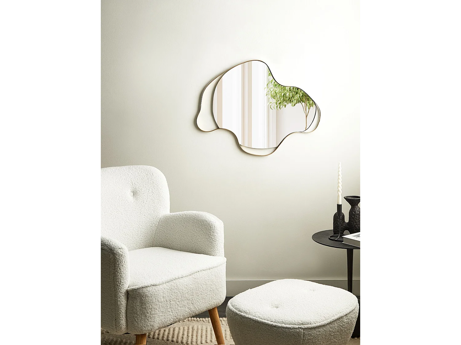 Miroir MELUN 77 cm 59 cm Métal Doré