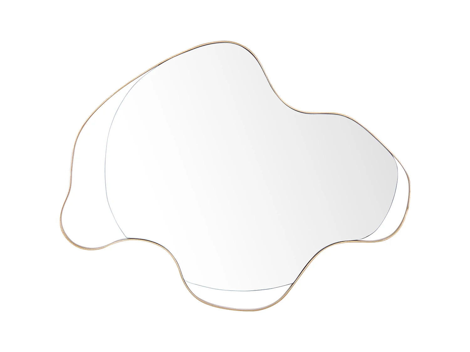 Miroir MELUN 77 cm 59 cm Métal Doré