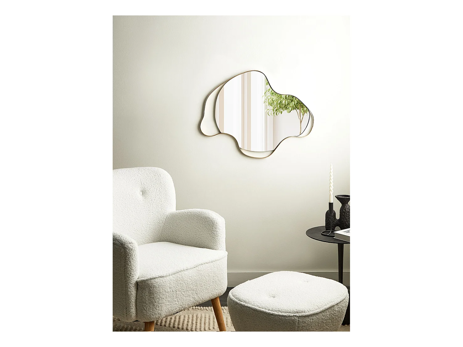 Wandspiegel MELUN 77 cm 59 cm Metaal Goud