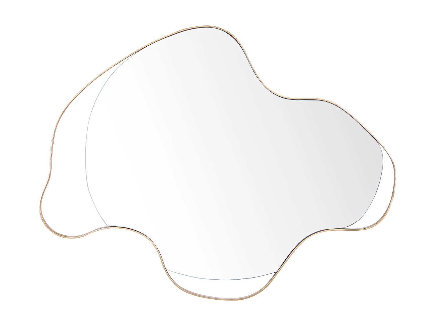 Miroir MELUN 77 cm 59 cm Métal Doré
