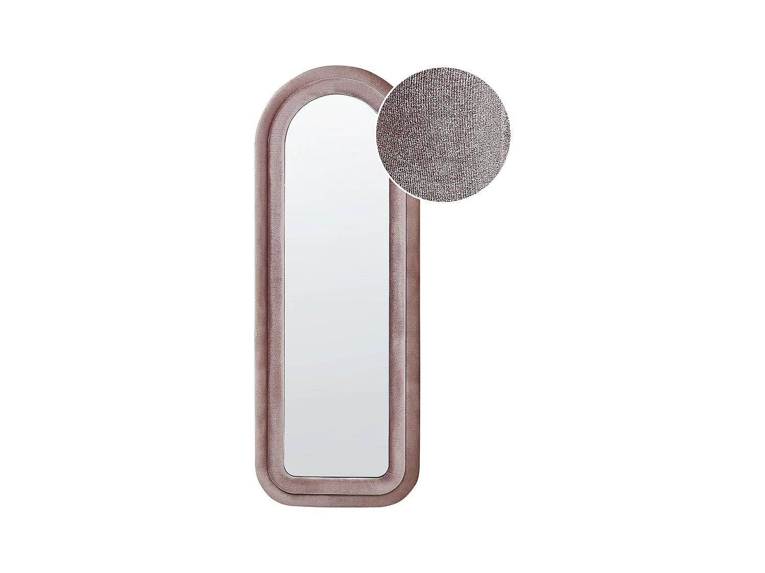Miroir CULAN 60 cm 160 cm Velours Rose