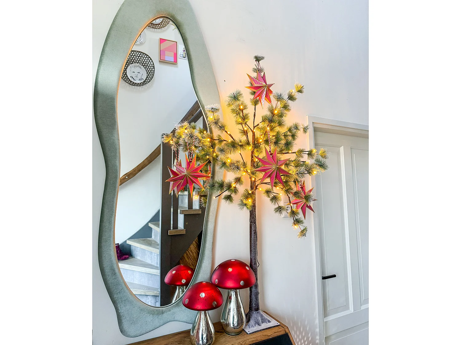 Miroir REIGNY 57 cm 160 cm Velours Vert olive