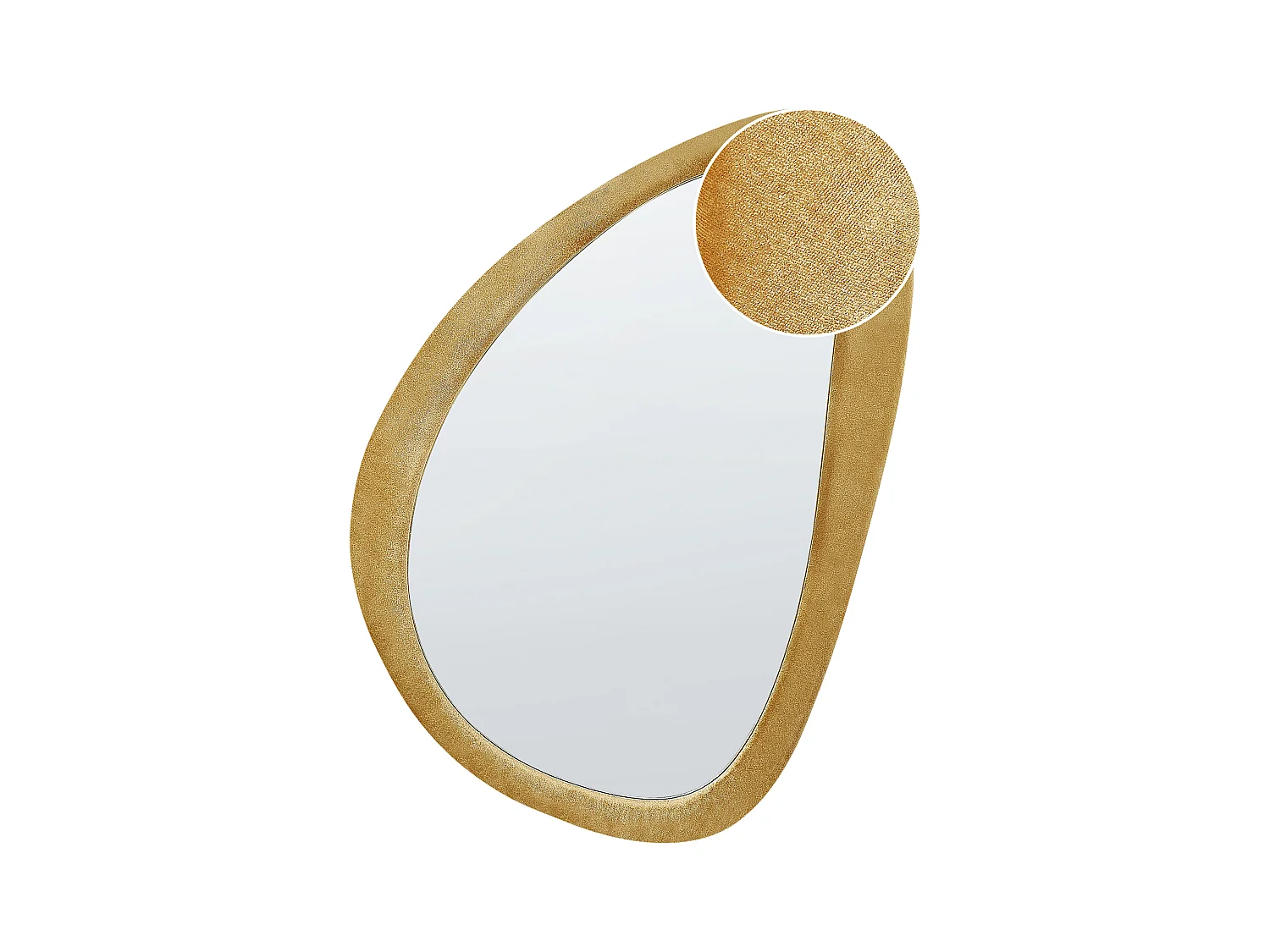 Miroir VENAS 61 cm 91 cm Velours Moutarde