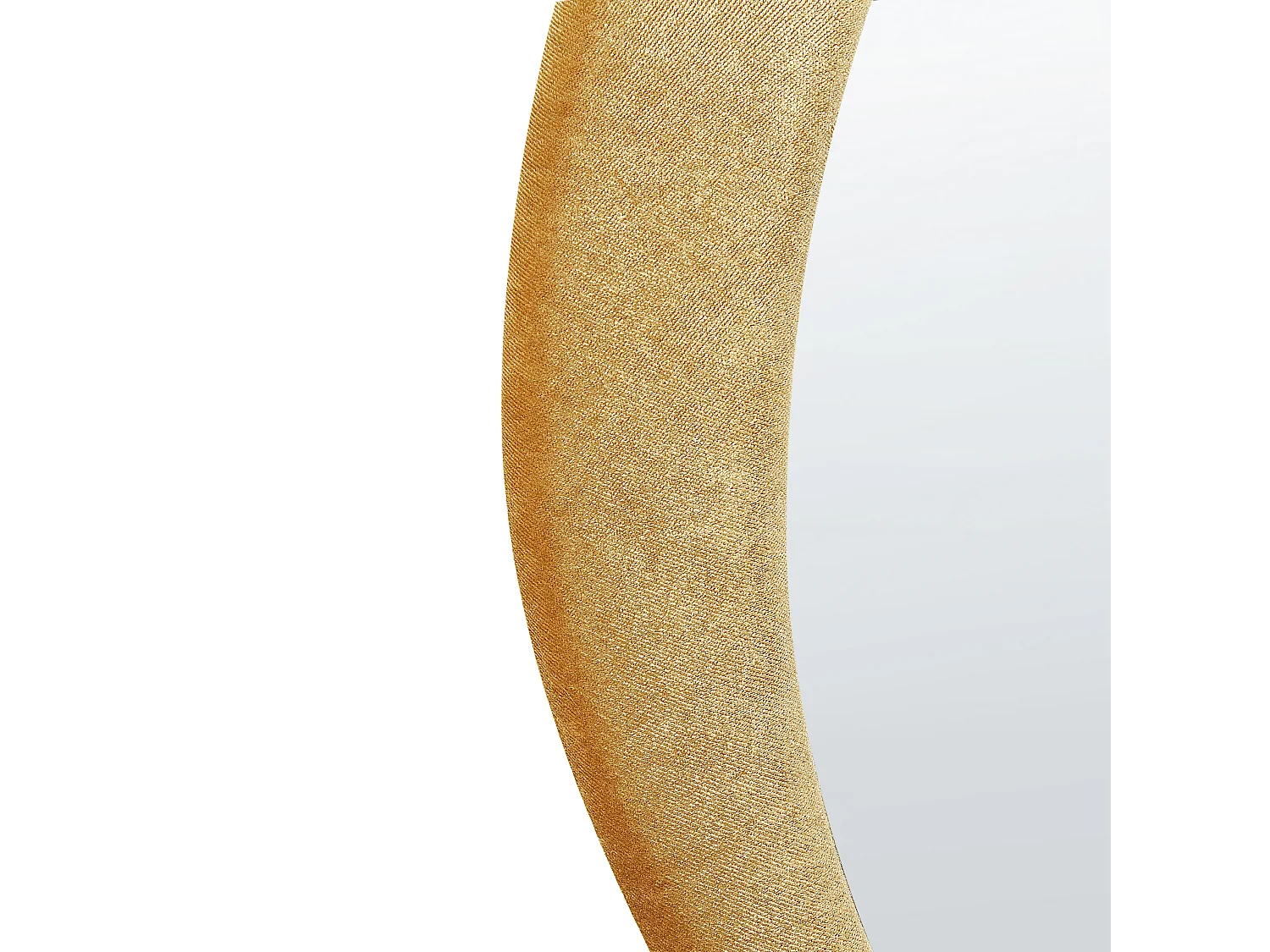 Wandspiegel VENAS 61 cm 91 cm Fluweel Mosterdgeel