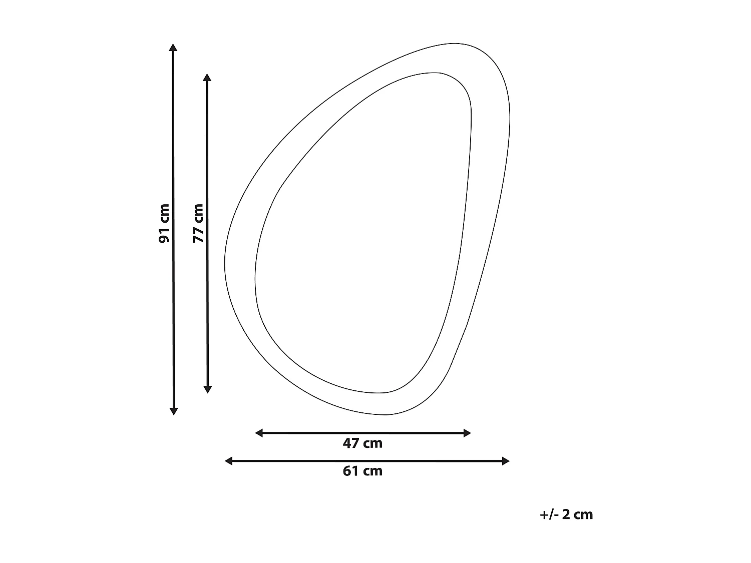 Wandspiegel VENAS 61 cm 91 cm Fluweel Mosterdgeel